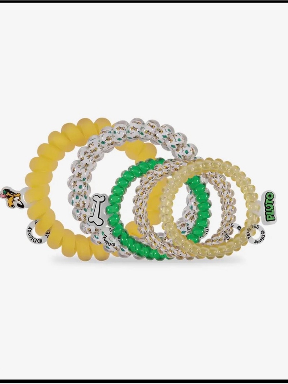 Disney x Teleties Yellow & Green Coil Hair Tie Set - Picture 2 of 5